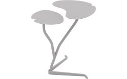 Goossens Salontafel Lelie organisch, metaal grijs,, 51 x 53 x 38 cm