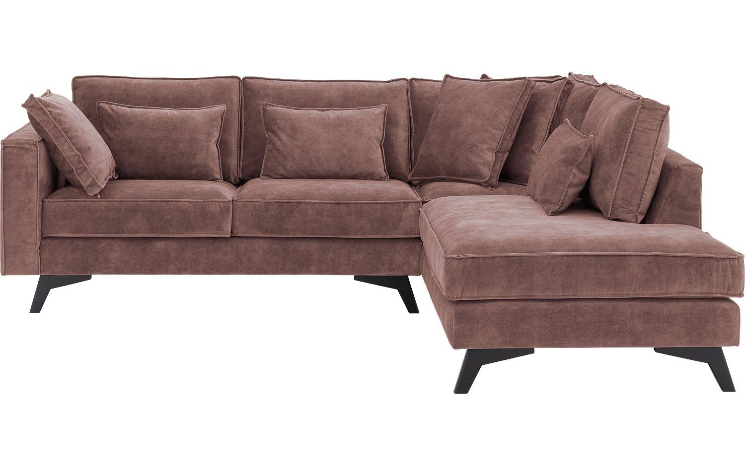 Goossens Bank Chambre roze, stof, 2-zits, elegant chic met ligelement rechts