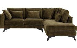 Goossens Bank Chambre groen, stof, 2-zits, elegant chic met ligelement rechts