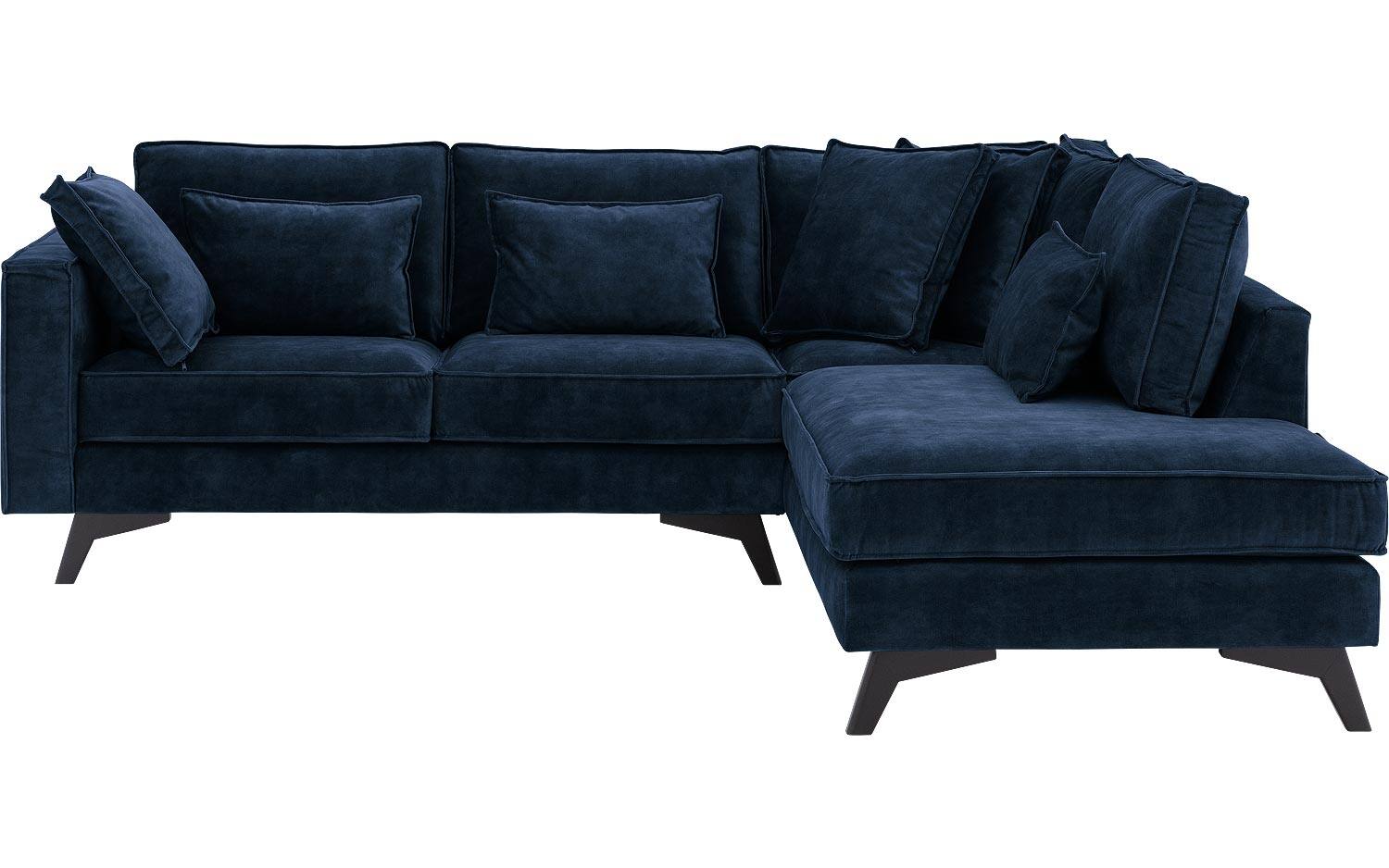 Goossens Bank Chambre blauw, stof, 2-zits, elegant chic met ligelement rechts