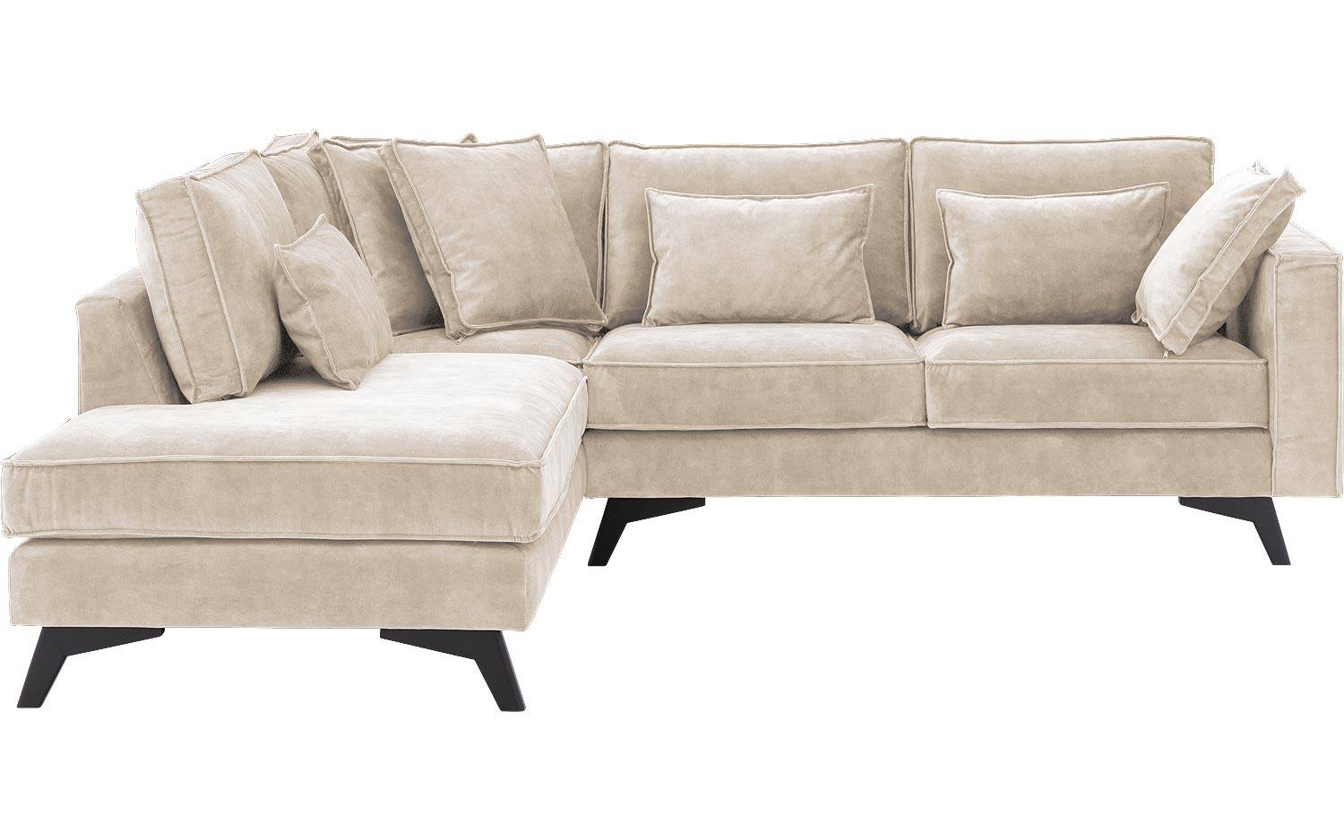 Goossens Bank Chambre beige, stof, 2-zits, elegant chic met ligelement links