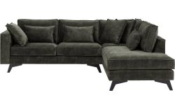 Goossens Bank Chambre groen, stof, 2,5-zits, elegant chic met ligelement rechts