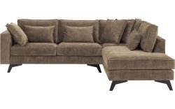 Goossens Bank Chambre bruin, stof, 2,5-zits, elegant chic met ligelement rechts