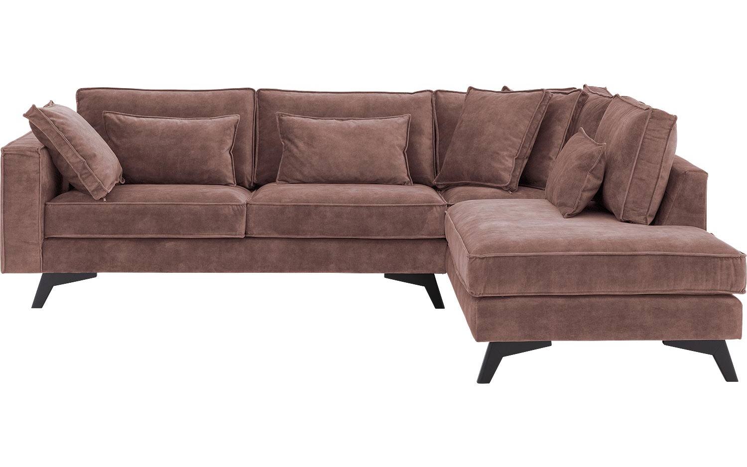 Goossens Bank Chambre roze, stof, 3-zits, elegant chic met ligelement rechts