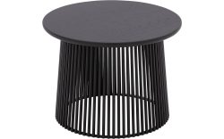 Goossens Excellent Salontafel Uniek rond, hout eiken zwart, elegant chic, 50 x 37 x 50 cm