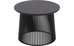 Goossens Excellent Salontafel Uniek rond, hout eiken zwart, elegant chic, 50 x 37 x 50 cm