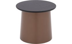 Goossens Excellent Salontafel Uniek rond, hout eiken zwart, elegant chic, 50 x 44 x 50 cm