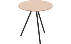 Goossens Salontafel Bo rond, hout eiken wit, modern design, 40 x 42 x 40 cm