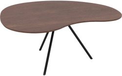 Goossens Salontafel Saya organisch, hout eiken donker bruin, modern design, 79 x 36 x 61 cm