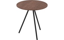 Goossens Salontafel Bo rond, hout eiken donker bruin, modern design, 40 x 42 x 40 cm