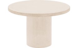 Goossens Salontafel Stone rond, beton beige, urban industrieel, 50 x 31 x 50 cm