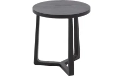 Goossens Salontafel Luciano rond, essenhout zwart,, 50 x 55 x 50 cm