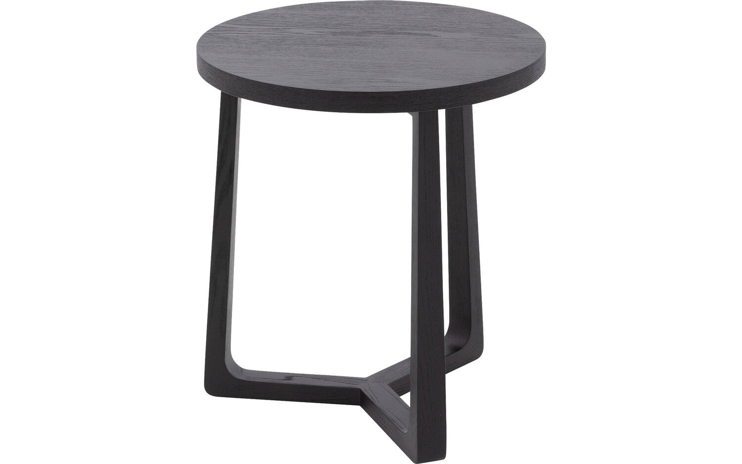 Goossens Salontafel Luciano rond, essenhout zwart,, 50 x 55 x 50 cm