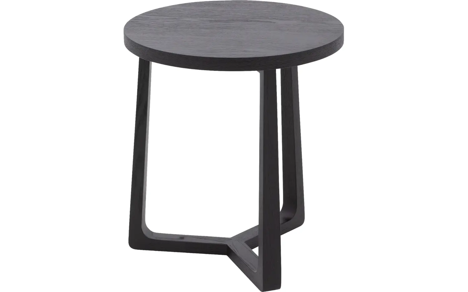Goossens Salontafel Luciano rond, essenhout zwart,, 50 x 55 x 50 cm