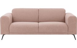 Goossens Bank Shallow roze, stof, 2-zits, stijlvol landelijk