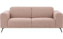 Goossens Bank Shallow roze, stof, 2,5-zits, stijlvol landelijk