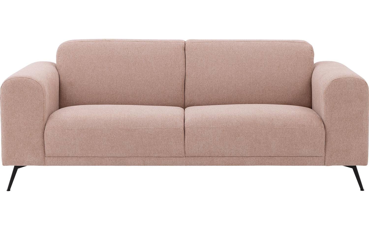 Goossens Bank Shallow roze, stof, 2-zits, stijlvol landelijk