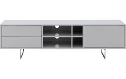 Goossens Basic Tv Meubel Vienna, 1 deur 2 laden 4 open vakken 42 cm diep