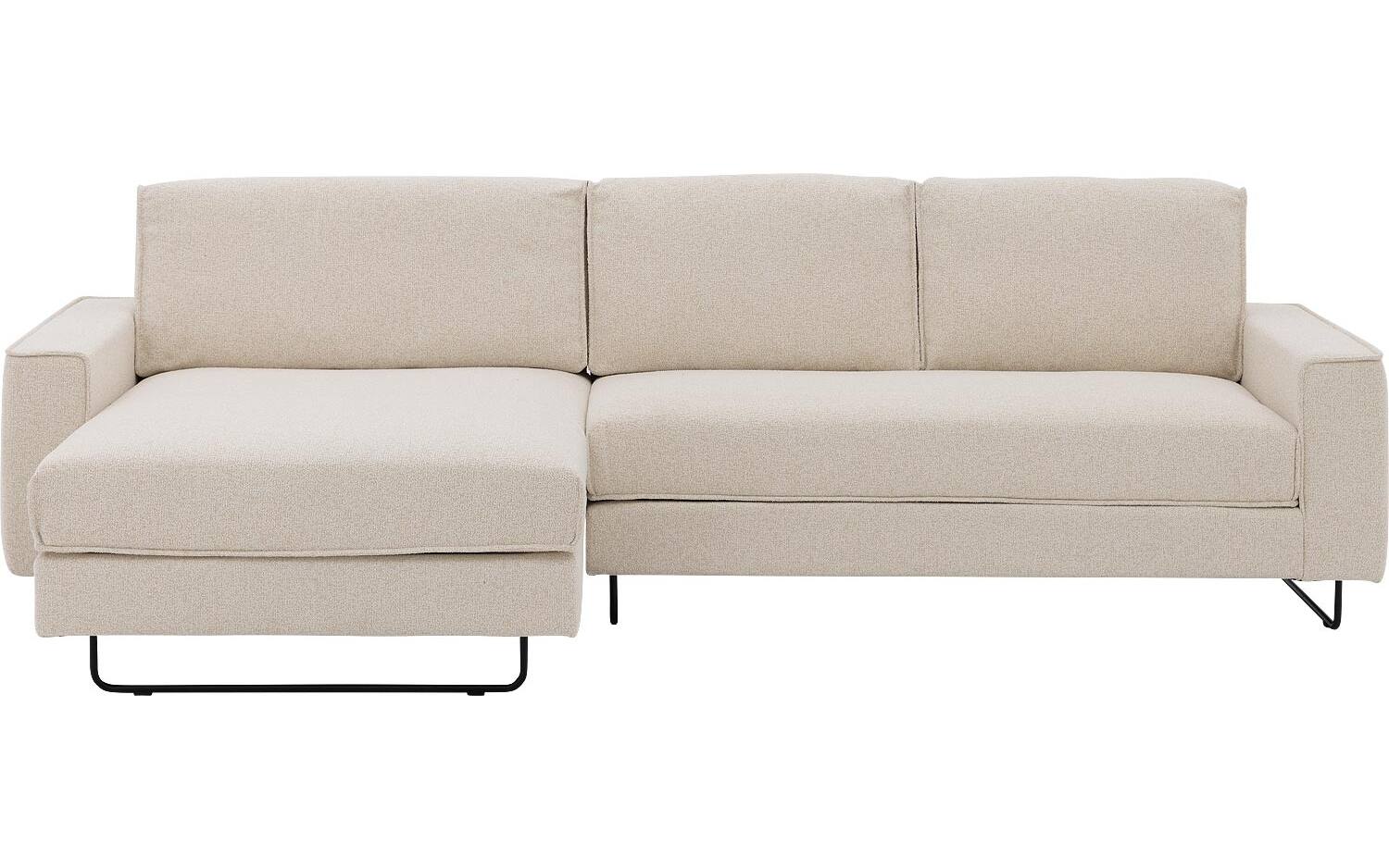 Goossens Bank Jorney beige, stof, 2,5-zits, elegant chic