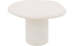 Goossens Salontafel Stone organisch, beton wit, urban industrieel, 50 x 31 x 40 cm