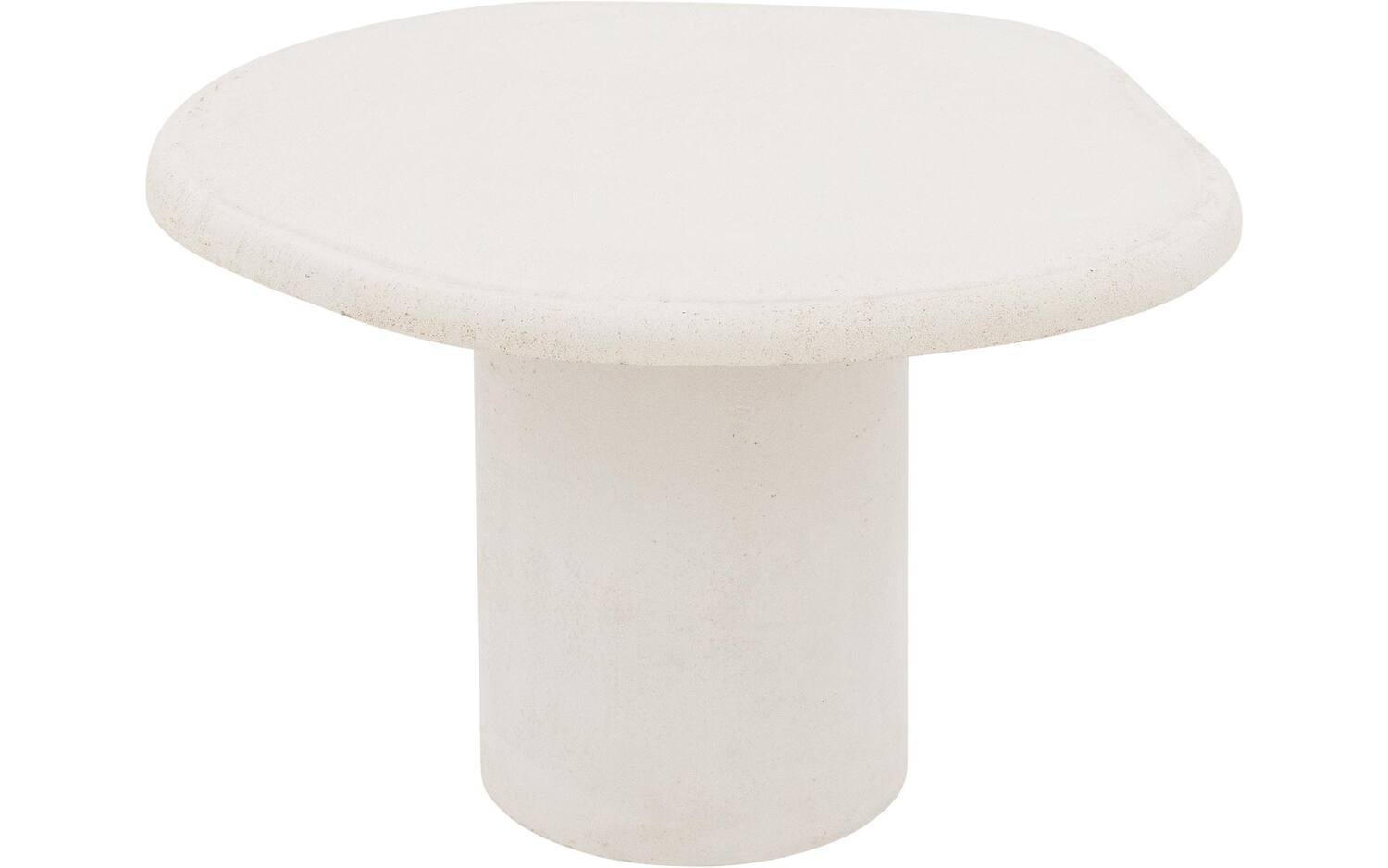 Goossens Salontafel Stone organisch, beton wit, urban industrieel, 50 x 31 x 40 cm