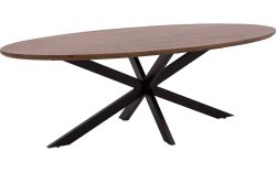 Goossens Eettafel Nilo, Ovaal 240 x 110 cm