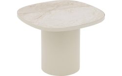 Goossens Excellent Salontafel Fina vierkant, keramiek beige, elegant chic, 50 x 38 x 50 cm