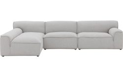 Goossens Excellent Elementenbank Sens bruin, stof, 1,5-zits, urban industrieel