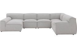 Goossens Excellent Elementenbank Sens bruin, stof, 1,5-zits, urban industrieel