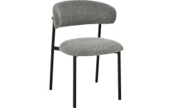 Goossens Basic Stoel Siem grijs stof leuning,