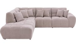 Goossens Excellent Bank Kubus beige, stof, modern design