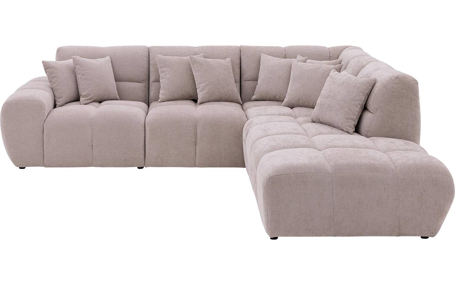 Goossens Excellent Bank Kubus beige, stof, modern design