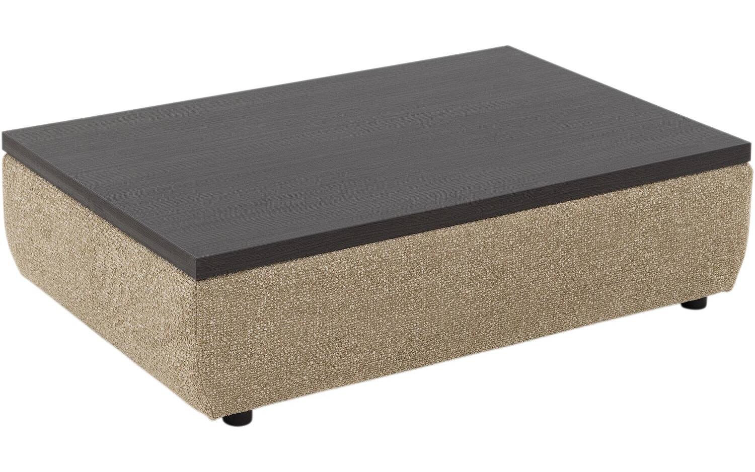Goossens Hocker Lago, Hocker 114 x 75 cm met houten blad