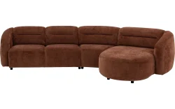 Goossens Bank Zitra bruin, stof, 2,5-zits,