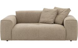 Goossens Bank Lago bruin, stof, 3-zits,