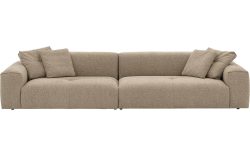 Goossens Bank Lago bruin, stof, 3-zits,